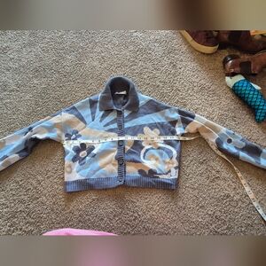 Groovy Patterned Buttoned Sweater